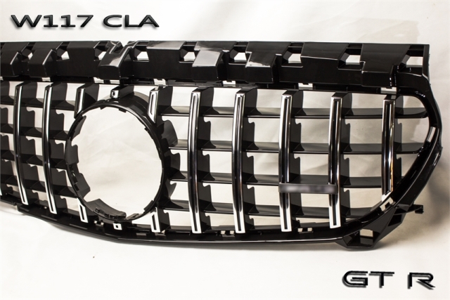 BENZ W117 CLA หน้ากระจัง ทรง GT R CHROME/BLACK GRILLE